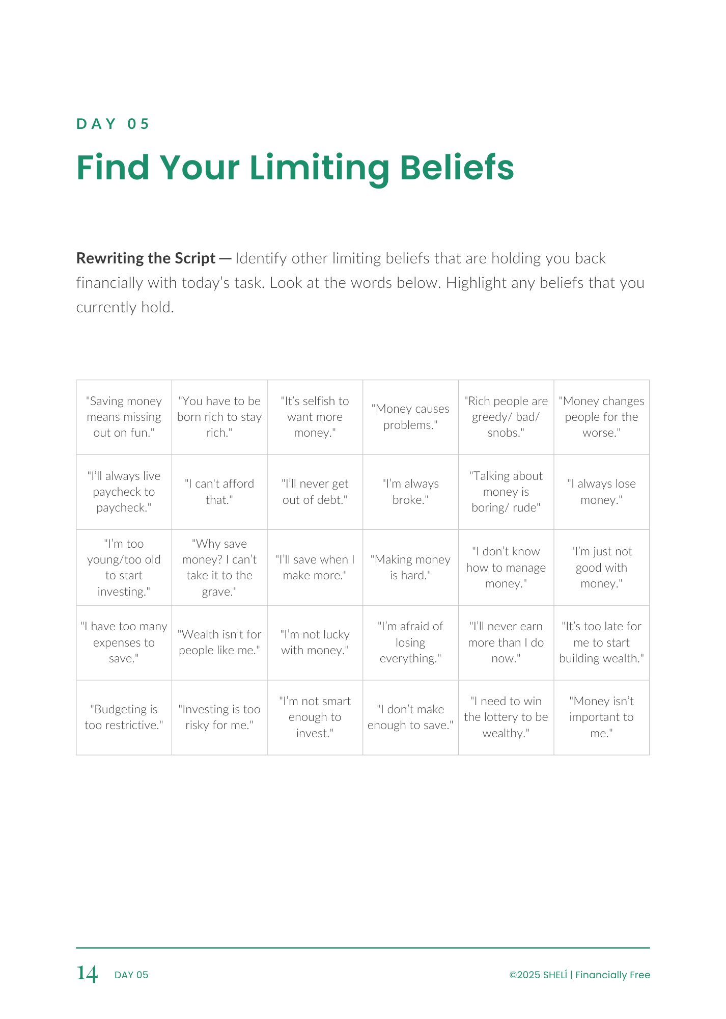 Your Wealth Era Guided Journal by SHELÍ Financially Free
